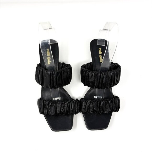 Cult Gaia Leather Slides Heeled Platform Sandals Size: 8.5 | IT 38.5 - Picture 2 of 7